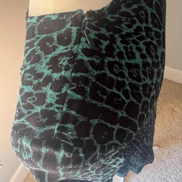 Zimmermann Teal & Black Animal Print Keyhole Dress – Size 0 - Picture 6 of 11